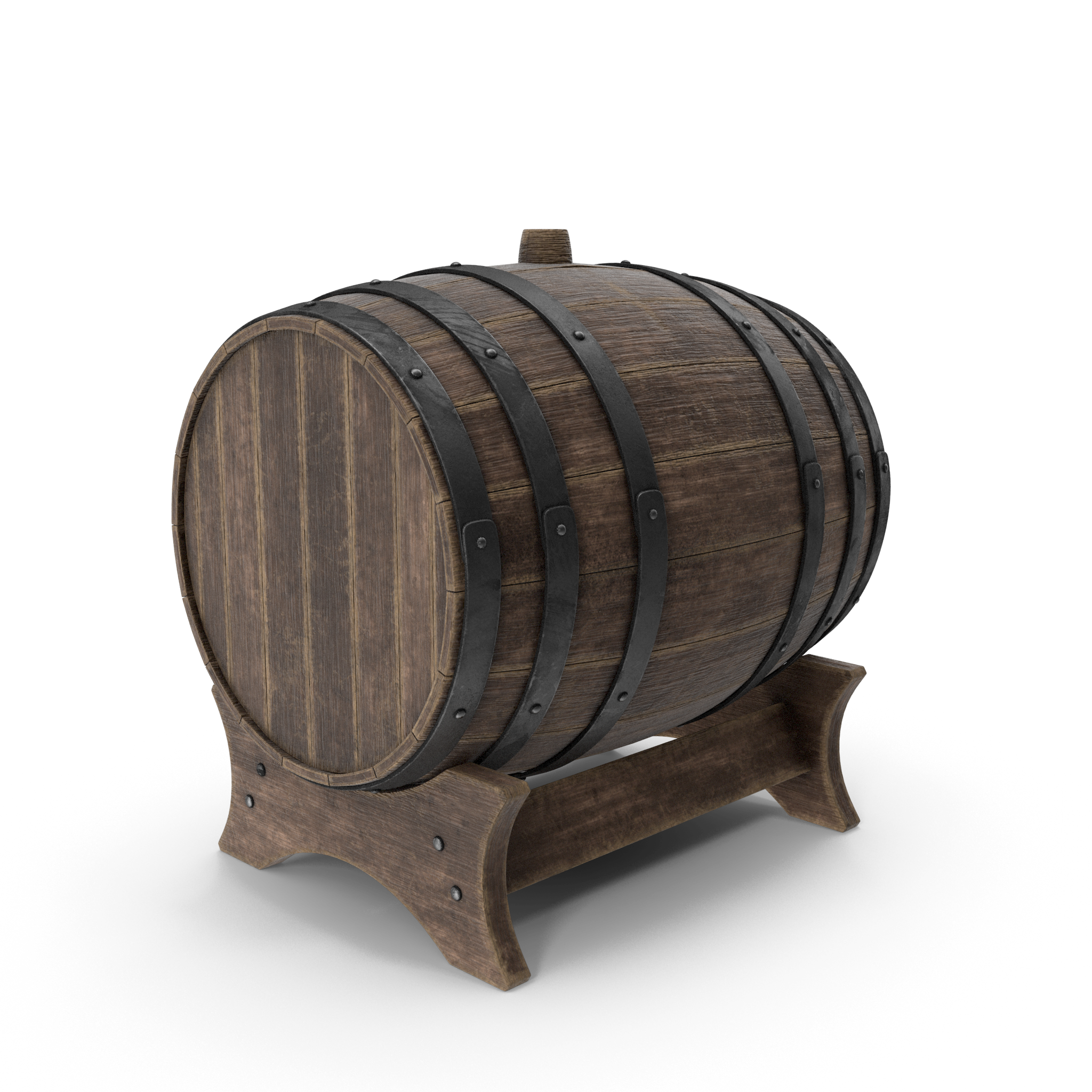 Wooden Barrel Stand Old.H03.2k Annak Studio